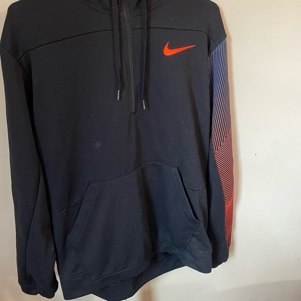 Nike (L) hooded pull over with zip up  sweatshirt
